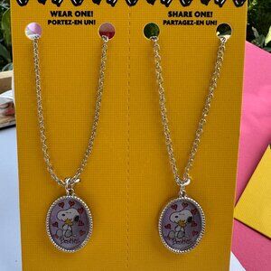 Peanuts Snoopy & Woodstock Necklace – BFF Charm Set of 2, 18"